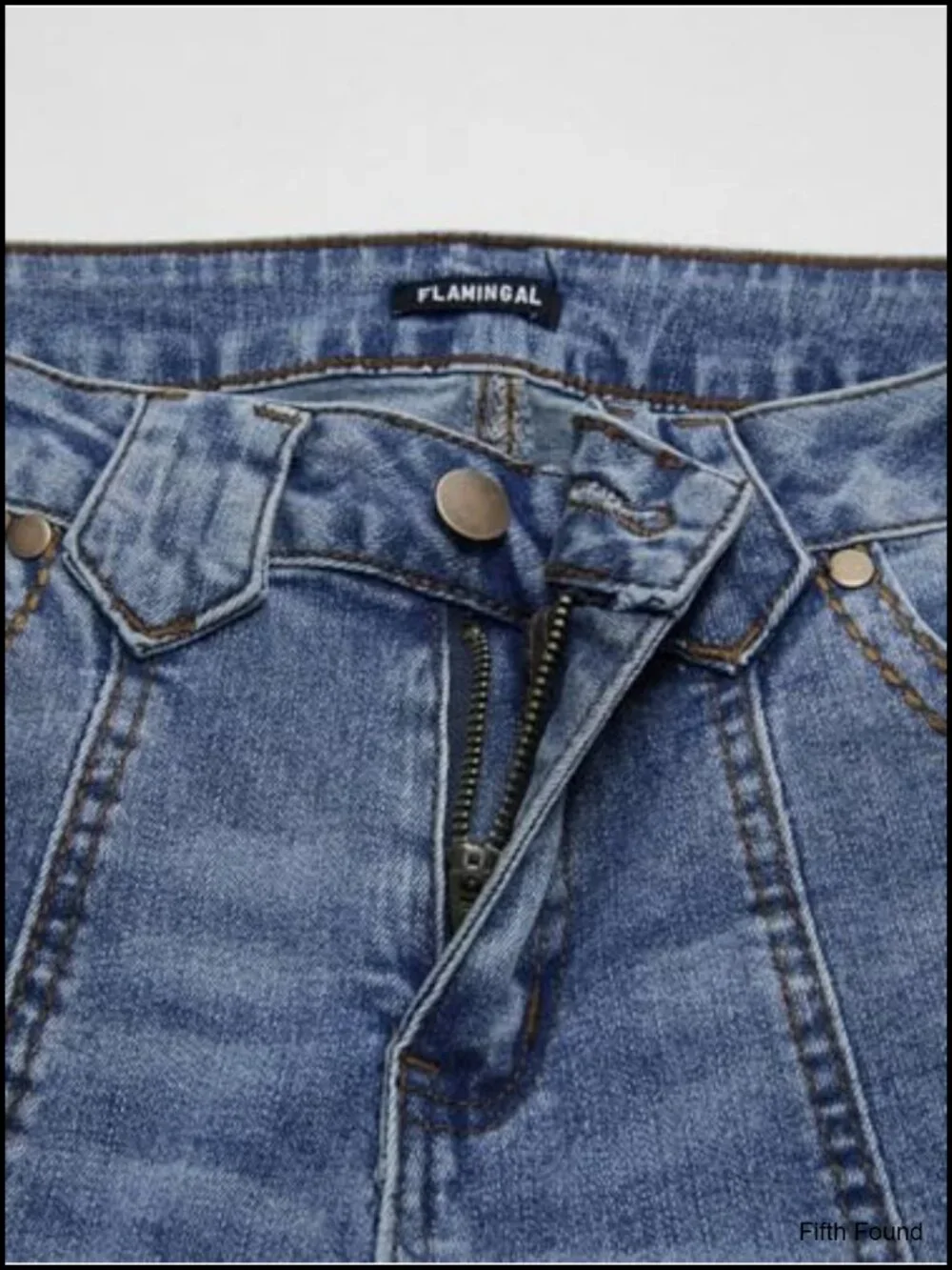 Mid Rise Bootcut Jeans Stretchy Flare Bell Bottom Denim